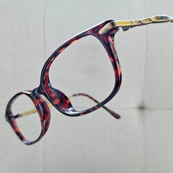 Vintage Guess Eyeglasses Frame Brown Tortoise/Gold Tone Glasses Eye Wear GU643 main image 9